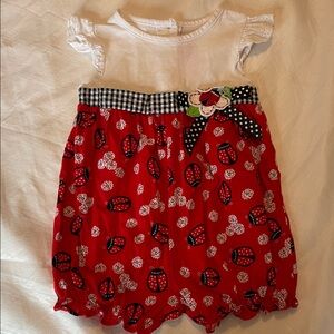 Good Lad Red and Black Baby Romper